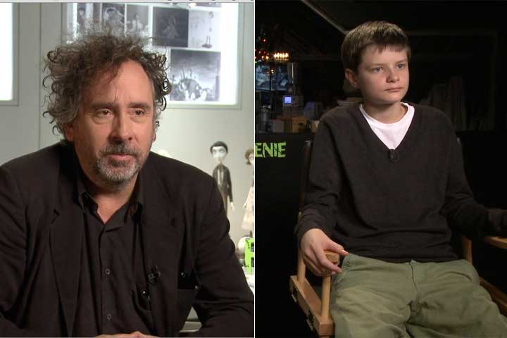 Tim Burton and Frankenweenie Charlie Tahan